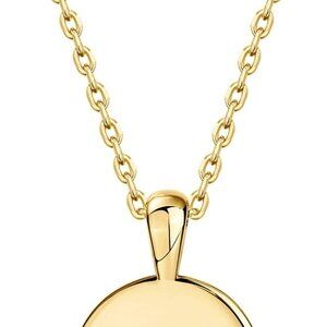 14K Gold Plated Initial Letter Pendant Necklace for Women | Gold Alphabetical In